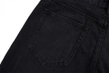 DAXUEN Loose-fitting wide-leg black denim jeans