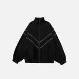 Striped Reflective V Jacket