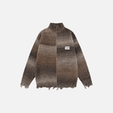 Lazy Style Colorful Gradient Knitwear Cardigan