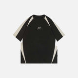 Sporty Patchwork Oversized Hip Hop T-Shirt
