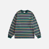 Retro Striped Casual Fit Long Sleeve T-Shirt