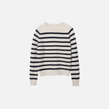 Vintage Retro Striped O-Neck Collar Knitted Sweater