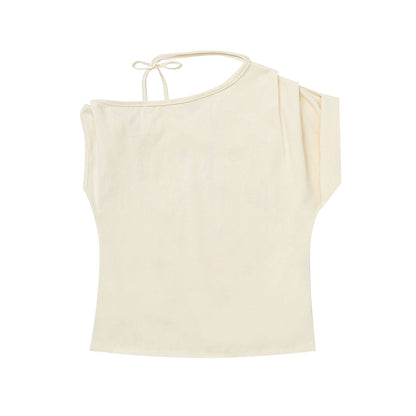 Vintage Graphic Tie-Neck Crop Top