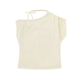 Vintage Graphic Tie-Neck Crop Top