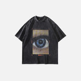 Gothic Vintage Oversized Eye Graphic T-Shirt