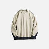 Insulated Loose Casual Letter Splice Sweatshirt