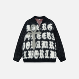 Y2K Gothic Embroidered Long Sleeve Knit Sweater