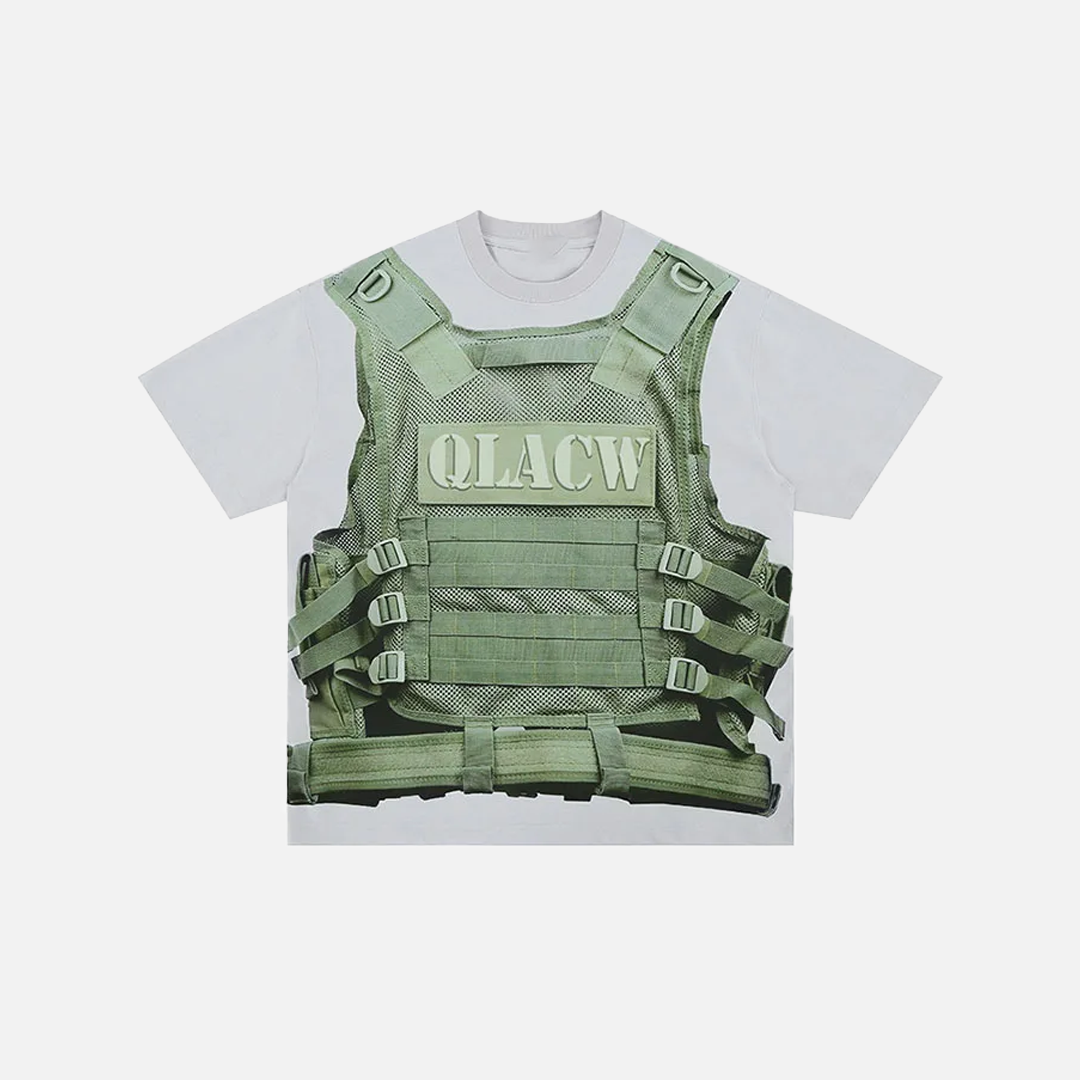 Streetwear High-Street Vest Printed T-Shirt