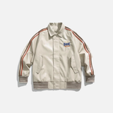 Y2K Elevated Solid PU Leather Motorcycle Varsity Jacket