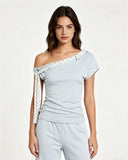 Bow Tie Off-Shoulder Top