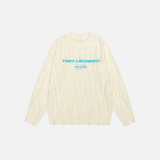 Streetwear Twisted Crewneck Loose Fit Sweater