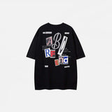 Graphic Print Loose Alphabet T-shirt