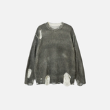 Vintage Distressed Loose Knitwear Sweater