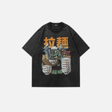 Oversize Funny Monster Noodle Cartoon T-Shirt