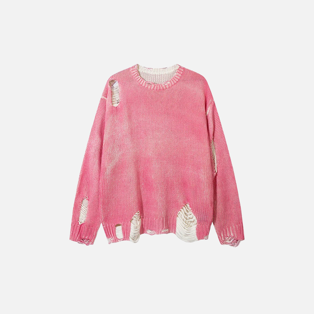 Vintage Distressed Loose Knitwear Sweater