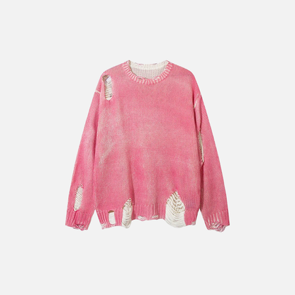 Vintage Distressed Loose Knitwear Sweater