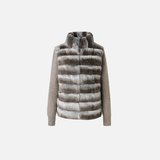 Luxury Wool Rabbit Fur Knitted Cardigan
