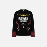 Durable Grunge Graphic Printed Long Sleeve T-Shirt
