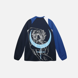 Y2K Colorful Cartoon Print V-Neck Long Sleeve T-Shirt