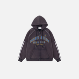 Y2K Vintage Star Embroidered Hooded Sweatshirt