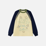 Fashionable Streetwear Graffiti Star Print Long Sleeve T-Shirt
