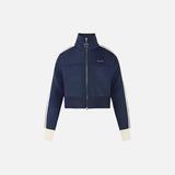 Y2K Vintage Zip Up Crop Sweatshirt