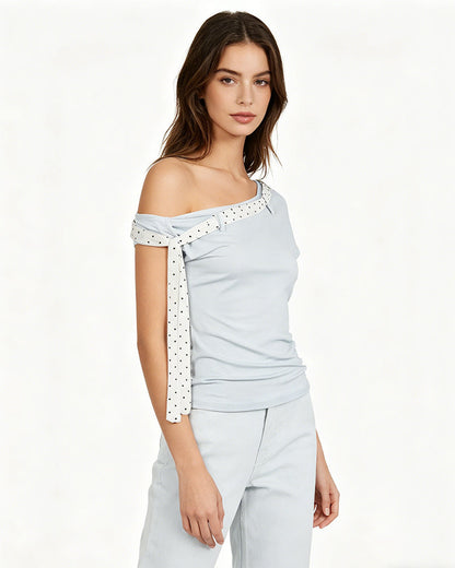 Bow Tie Off-Shoulder Top