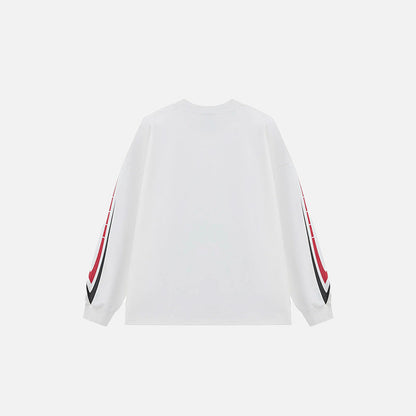 Back view of the white Urban Wave Performance T-shirt in a gray background