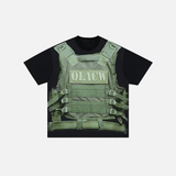 Streetwear High-Street Vest Printed T-Shirt