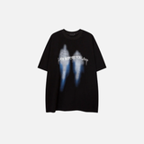 Graphic Oversized Shadow Printed Punk T-Shirt