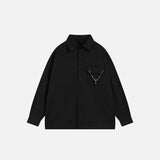 Black Chained Loose Shirt
