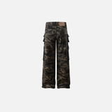 Y2K Streetwear Camo Utility Straight Cargo Jeans