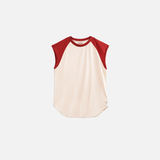 Retro Red White Preppy Sleeveless T-Shirt