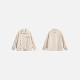 Solid Pattern Denim Jacket