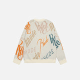 Letter Print Retro Sweater
