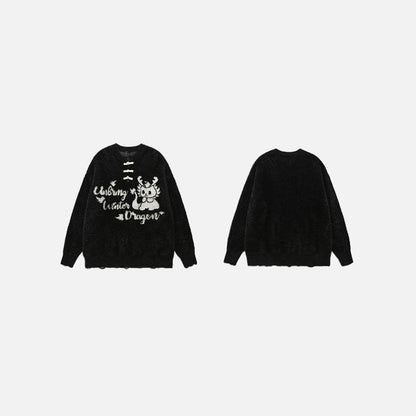 Vintage Loose Dragon Sweater