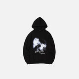 Illusion Girl Letter Print Hoodie