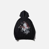 Embroidery Dragon Oversized Hoodie