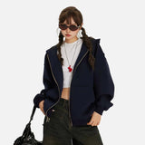 Vintage Cool Loose Fit Zipper Sweatshirt