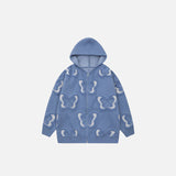 Y2k Butterfly Vintage Zip-up Hoodie