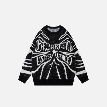 Vintage Pointed Star Loose Sweater