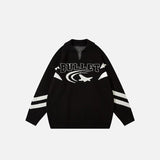 Y2K Star Knitted Polo Sweater