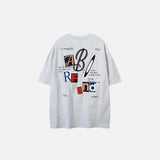 Graphic Print Loose Alphabet T-shirt
