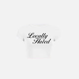 Locally Hated Letter Print Cropped Top
