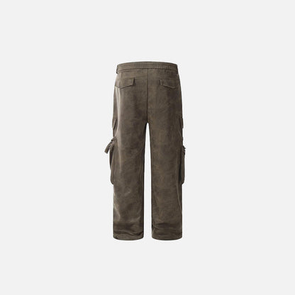 Straight-leg Washed Cargo Pants