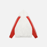Splicing Color Patchwork Zip-up Hoodie