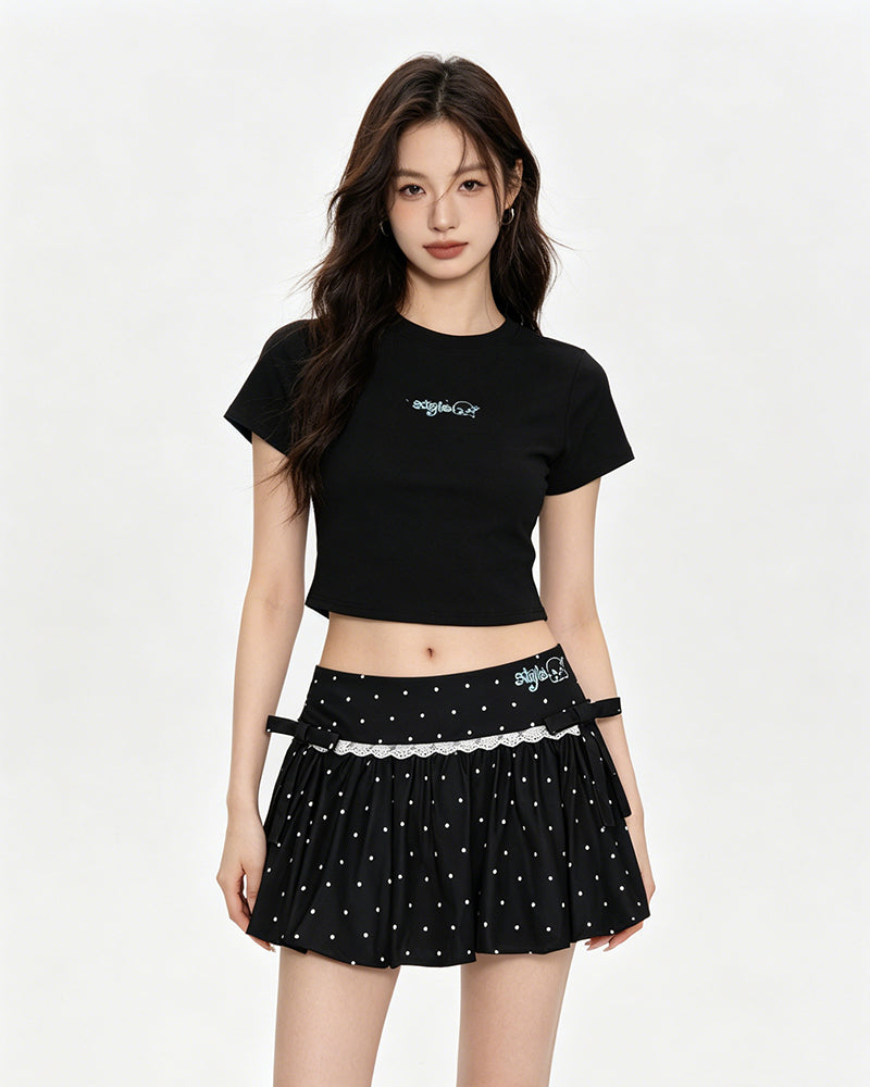 Polka Dot Mini Skirt