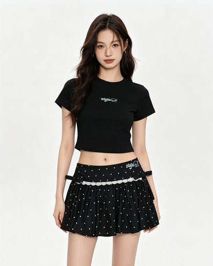 Polka Dot Mini Skirt