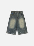Pearl Embellished Baggy Longline Jorts