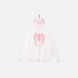 Y2K Zip-up Spider Mask Hoodie